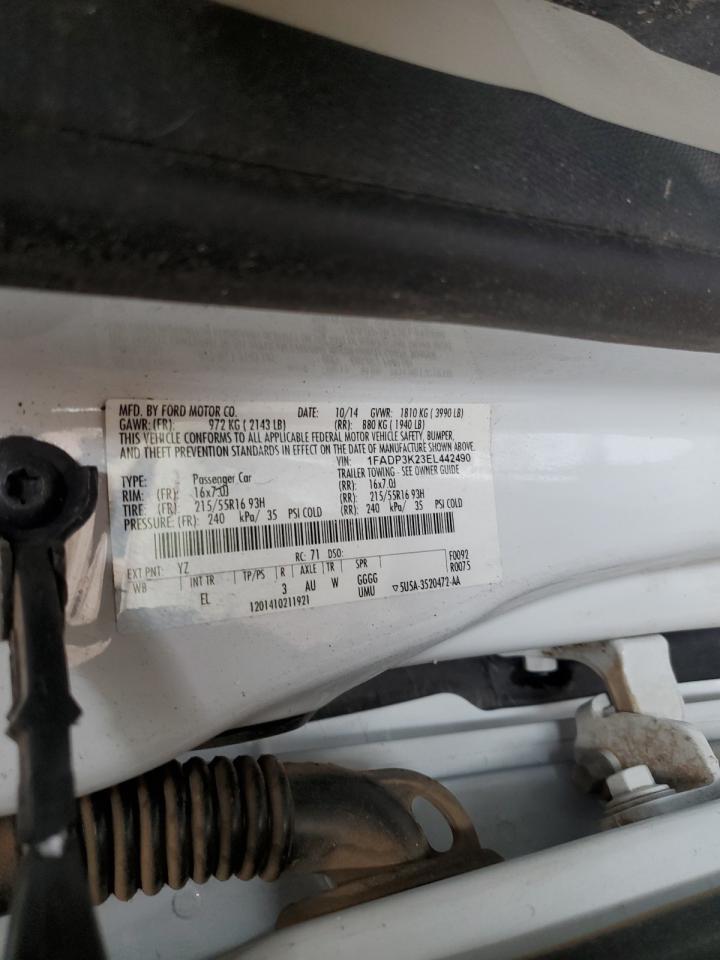 2014 Ford Focus Se VIN: 1FADP3K23EL442490 Lot: 81174685