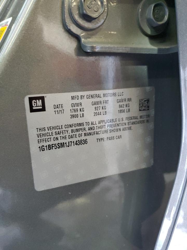 2018 Chevrolet Cruze Premier VIN: 1G1BF5SM1J7143836 Lot: 84204545