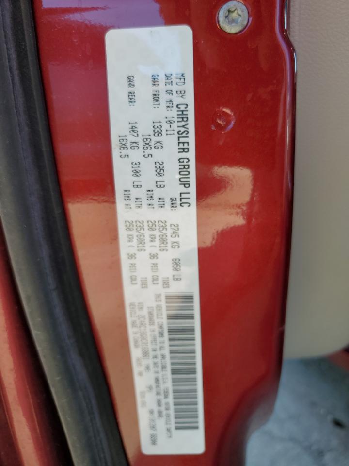 2012 Chrysler Town & Country Touring VIN: 2C4RC1BG0CR168861 Lot: 81127345