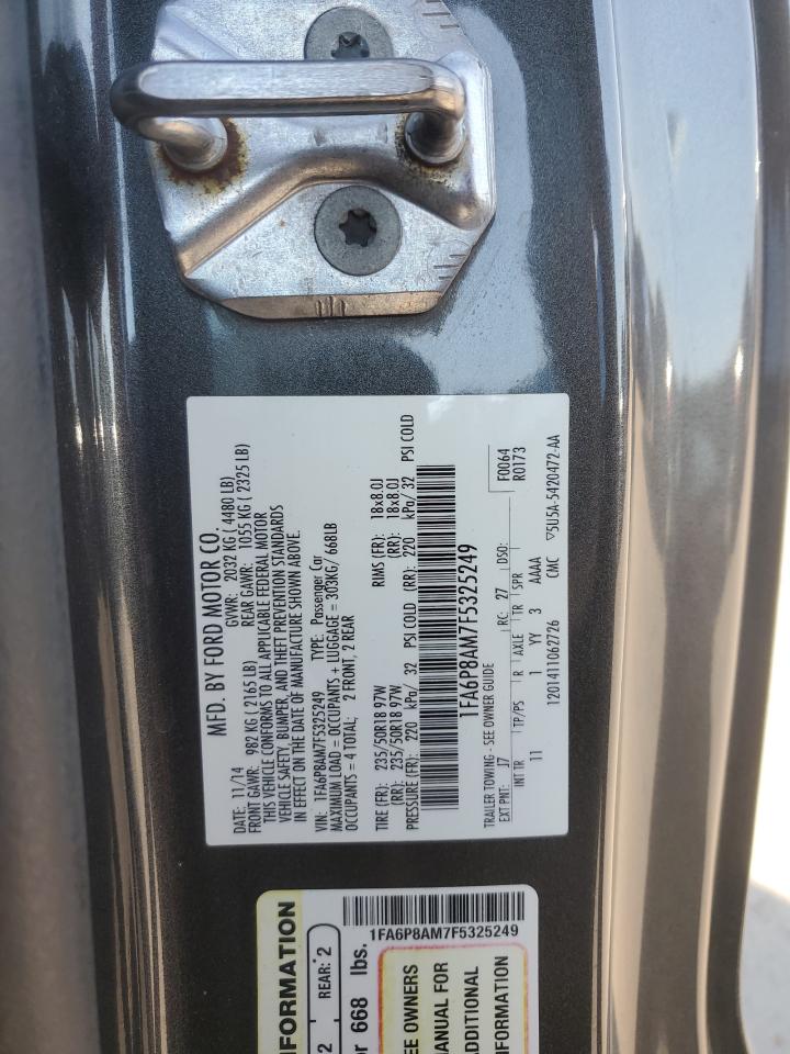 2015 Ford Mustang VIN: 1FA6P8AM7F5325249 Lot: 71466175