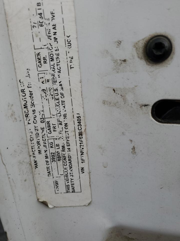 2002 Ford F250 Super Duty VIN: 1FTNW21F62EC34054 Lot: 84384135