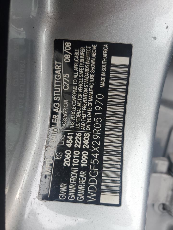 2009 Mercedes-Benz C 300 VIN: WDDGF54X29R051970 Lot: 81139145