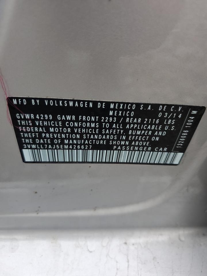 2014 Volkswagen Jetta Tdi VIN: 3VWLL7AJ5EM426627 Lot: 81396415