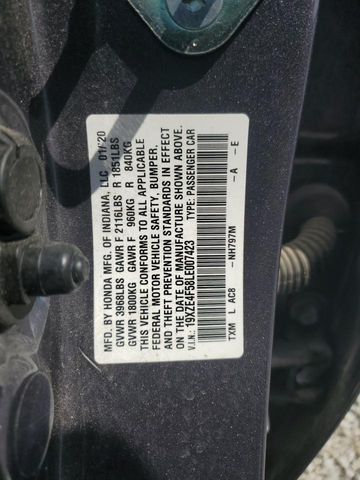 2020 Honda Insight Ex VIN: 19XZE4F58LE007423 Lot: 71604065