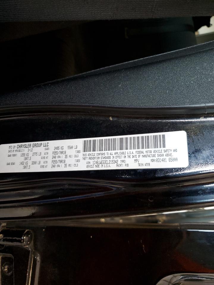 2012 Jeep Wrangler Unlimited Sahara VIN: 1C4BJWEG3CL215342 Lot: 81344575