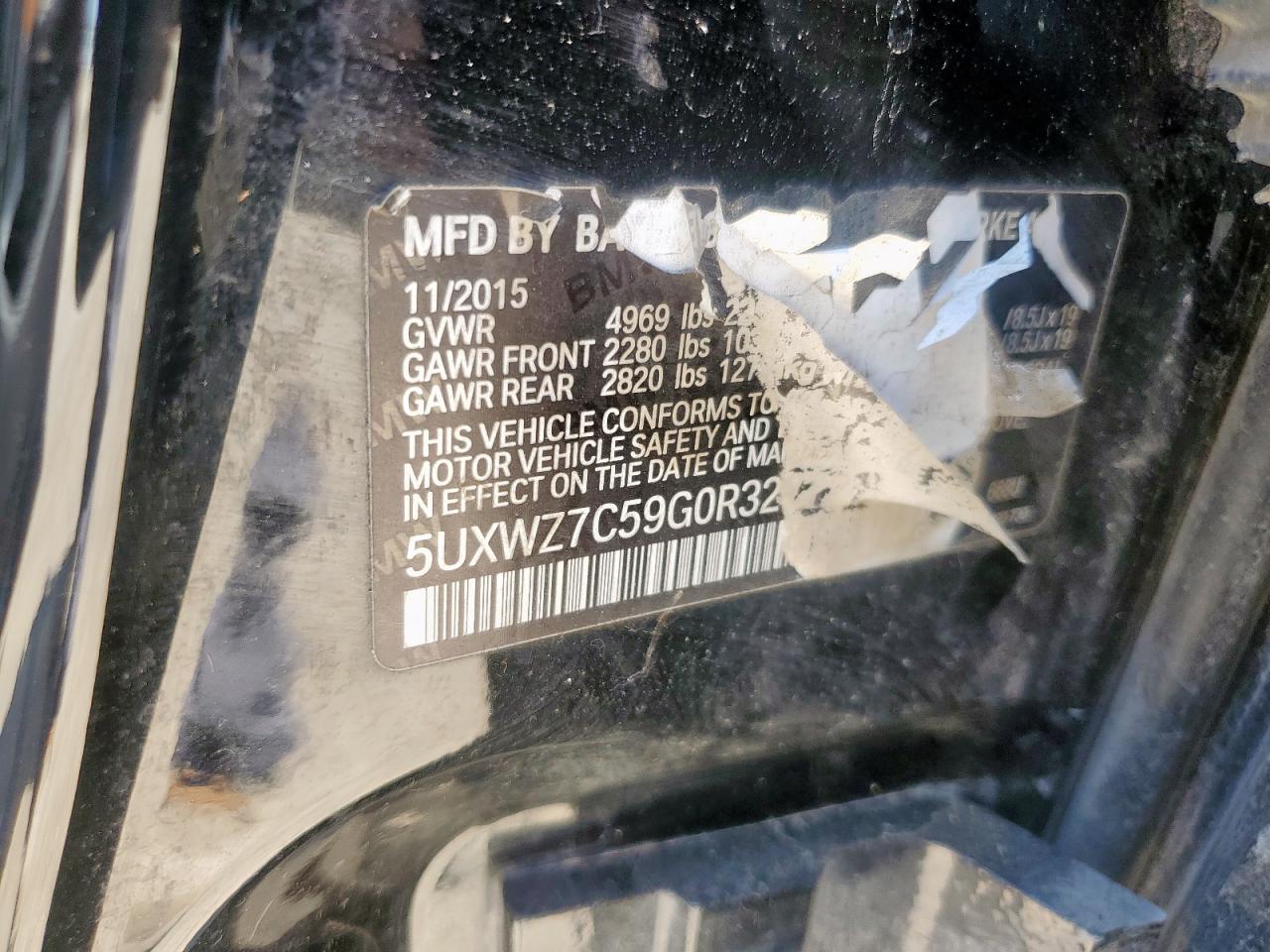 2016 BMW X3 Sdrive28I VIN: 5UXWZ7C59G0R32772 Lot: 71289505