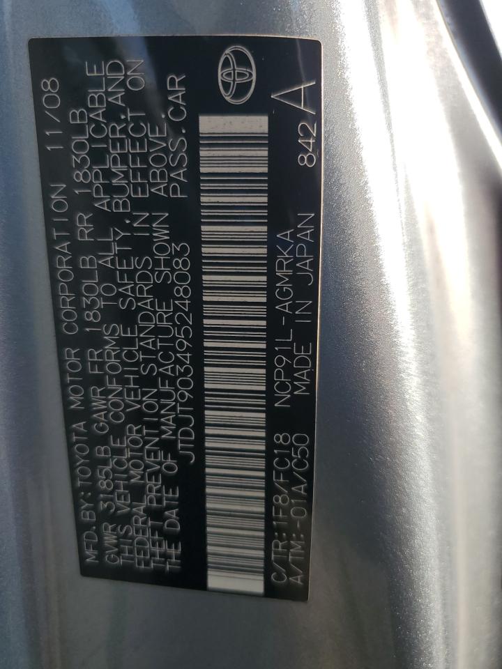 2009 Toyota Yaris VIN: JTDJT903495248083 Lot: 71440705