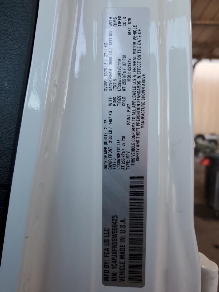 2025 Jeep Wrangler Rubicon VIN: 1C4PJXFN5SW559423 Lot: 84001625