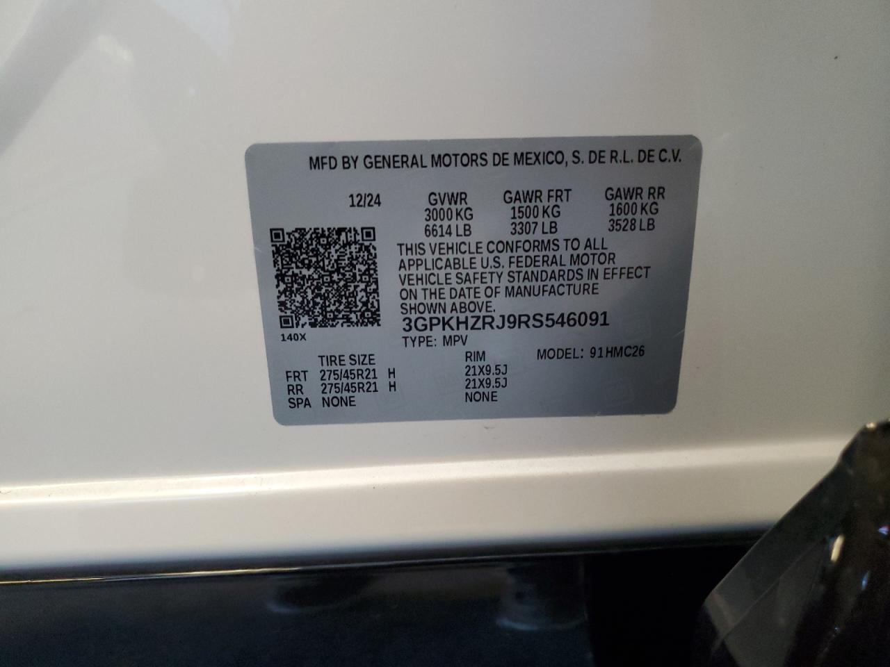 2024 Honda Prologue Elite VIN: 3GPKHZRJ9RS546091 Lot: 80203025