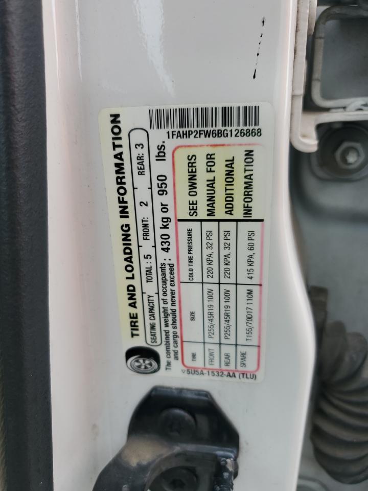 2011 Ford Taurus Limited VIN: 1FAHP2FW6BG126868 Lot: 84269625