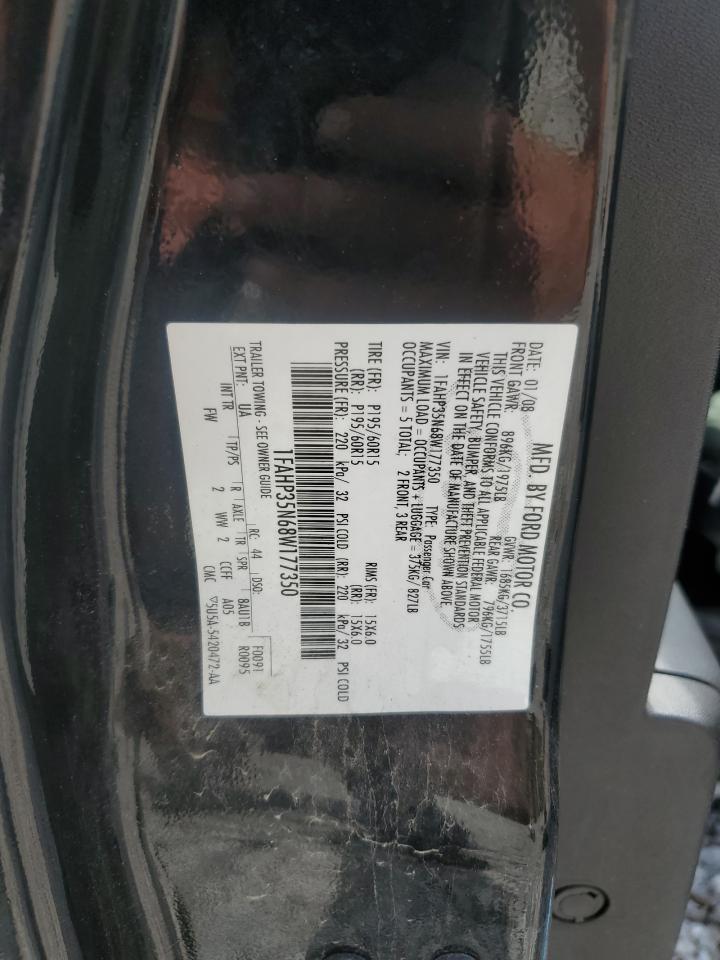 2008 Ford Focus Se VIN: 1FAHP35N68W177350 Lot: 84367665