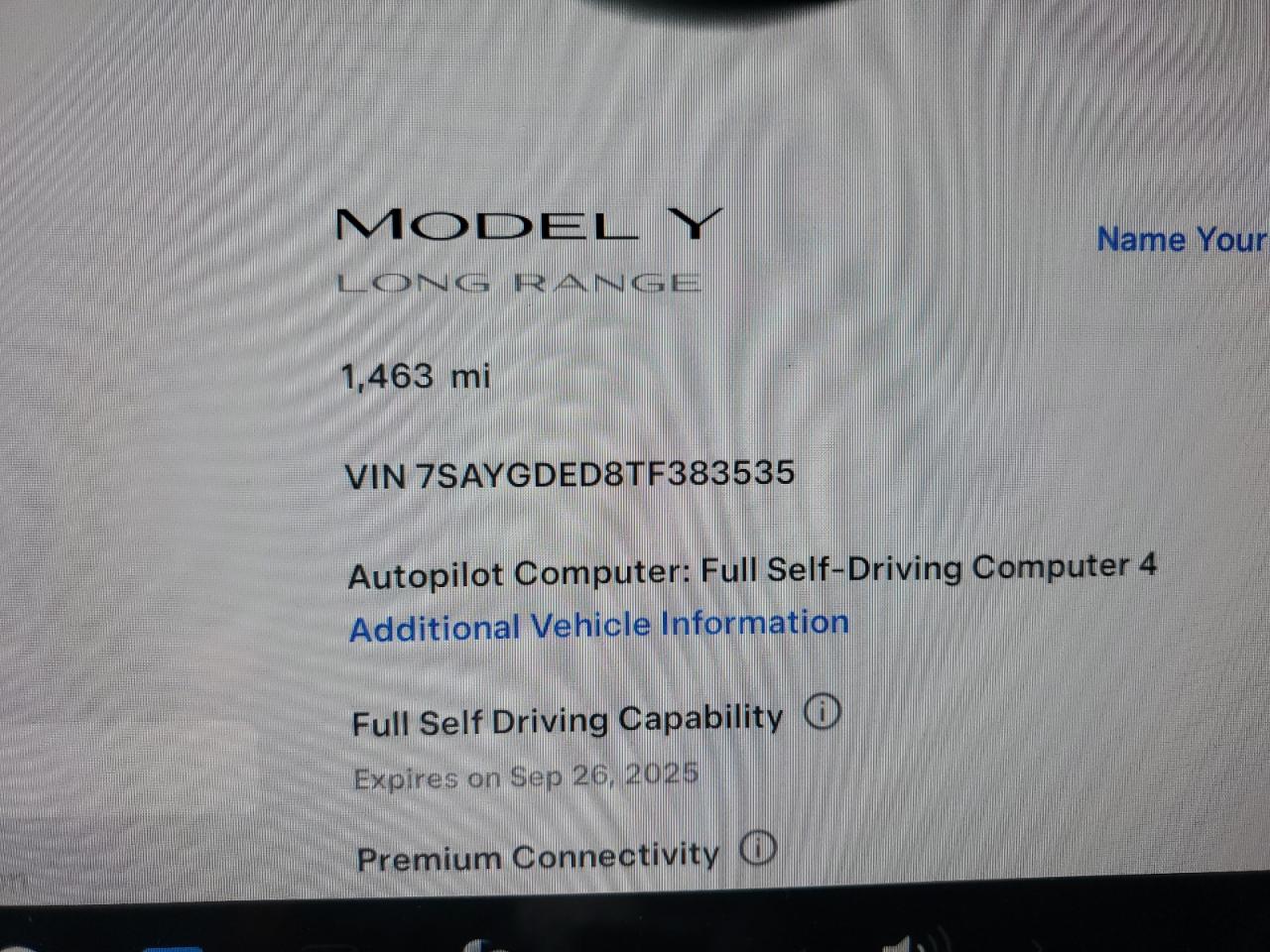 2026 Tesla Model Y VIN: 7SAYGDED8TF383535 Lot: 71183205