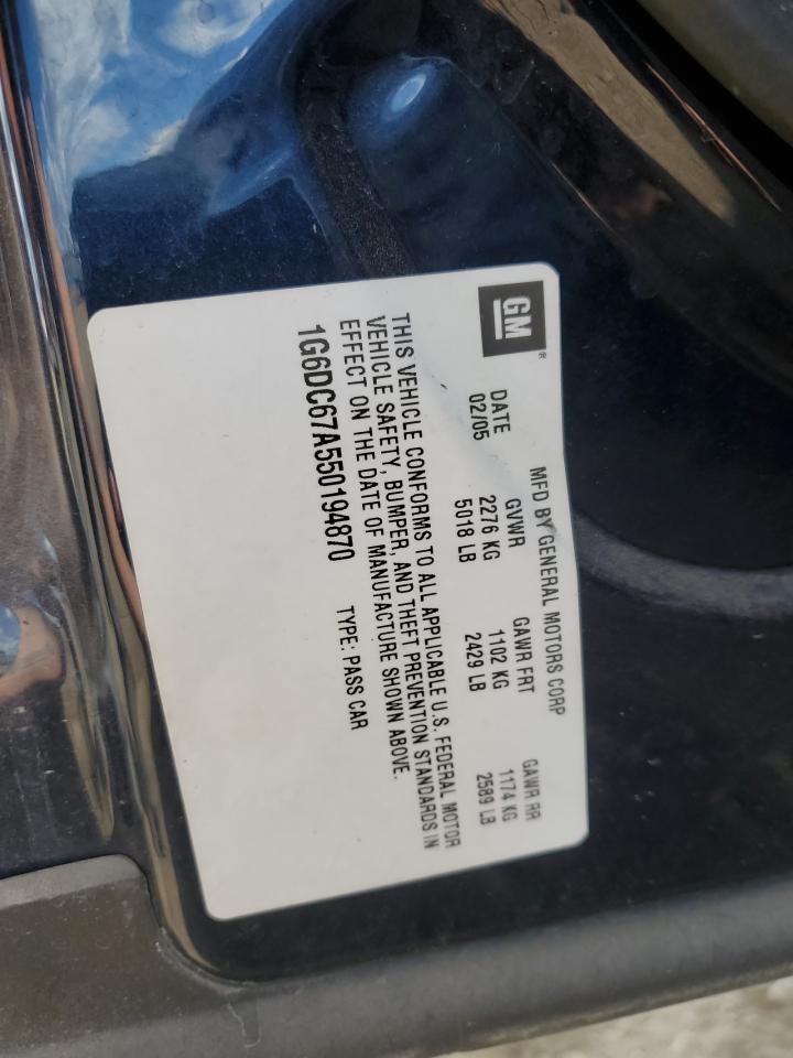 2005 Cadillac Sts VIN: 1G6DC67A550194870 Lot: 81790545