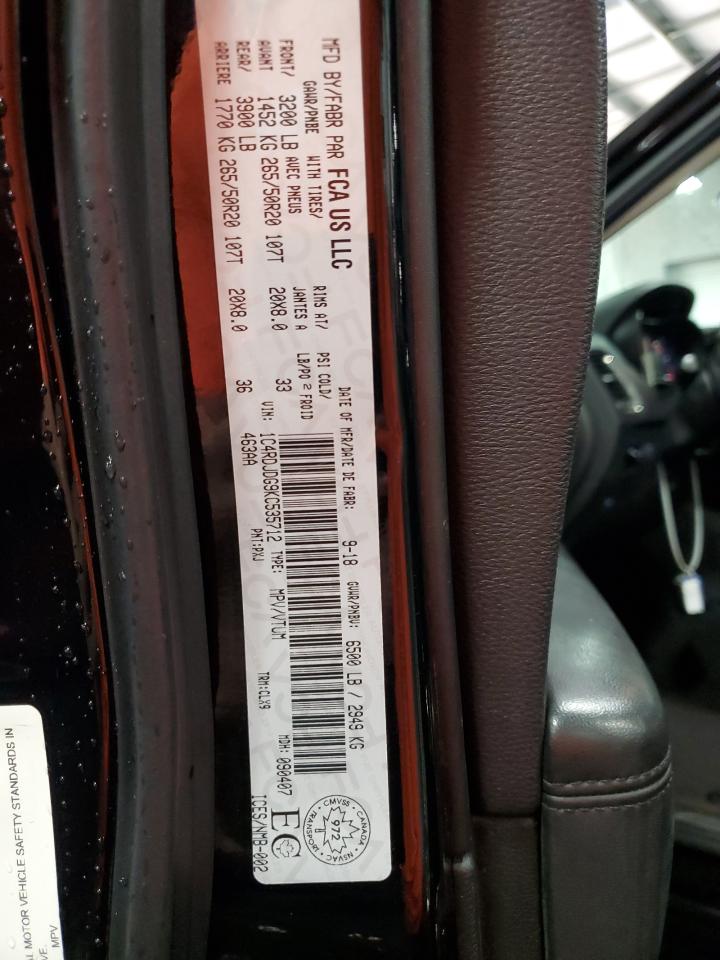 2019 Dodge Durango Gt VIN: 1C4RDJDG9KC535712 Lot: 83777435