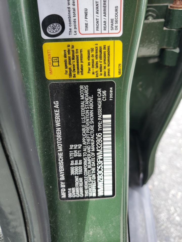 2015 Mini Cooper Countryman VIN: WMWZB3C53FWM32806 Lot: 69830935