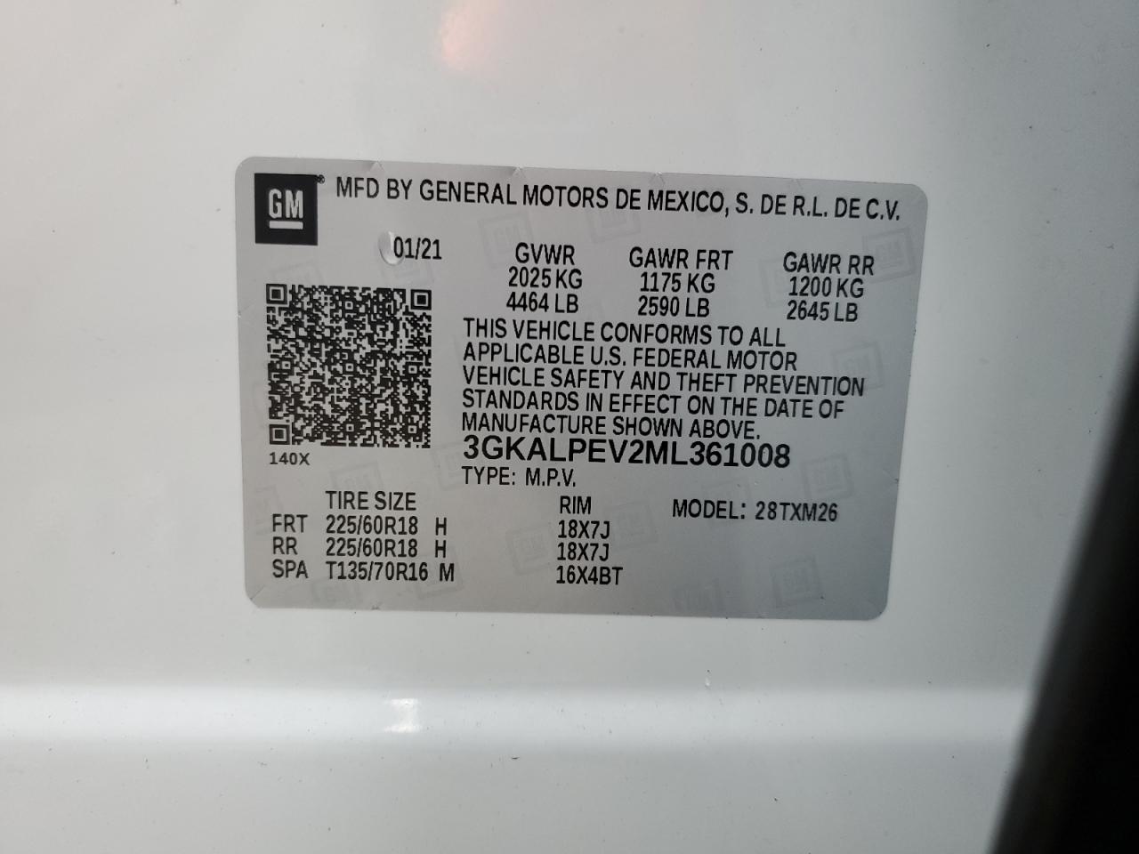 2021 GMC Terrain Slt VIN: 3GKALPEV2ML361008 Lot: 81677775