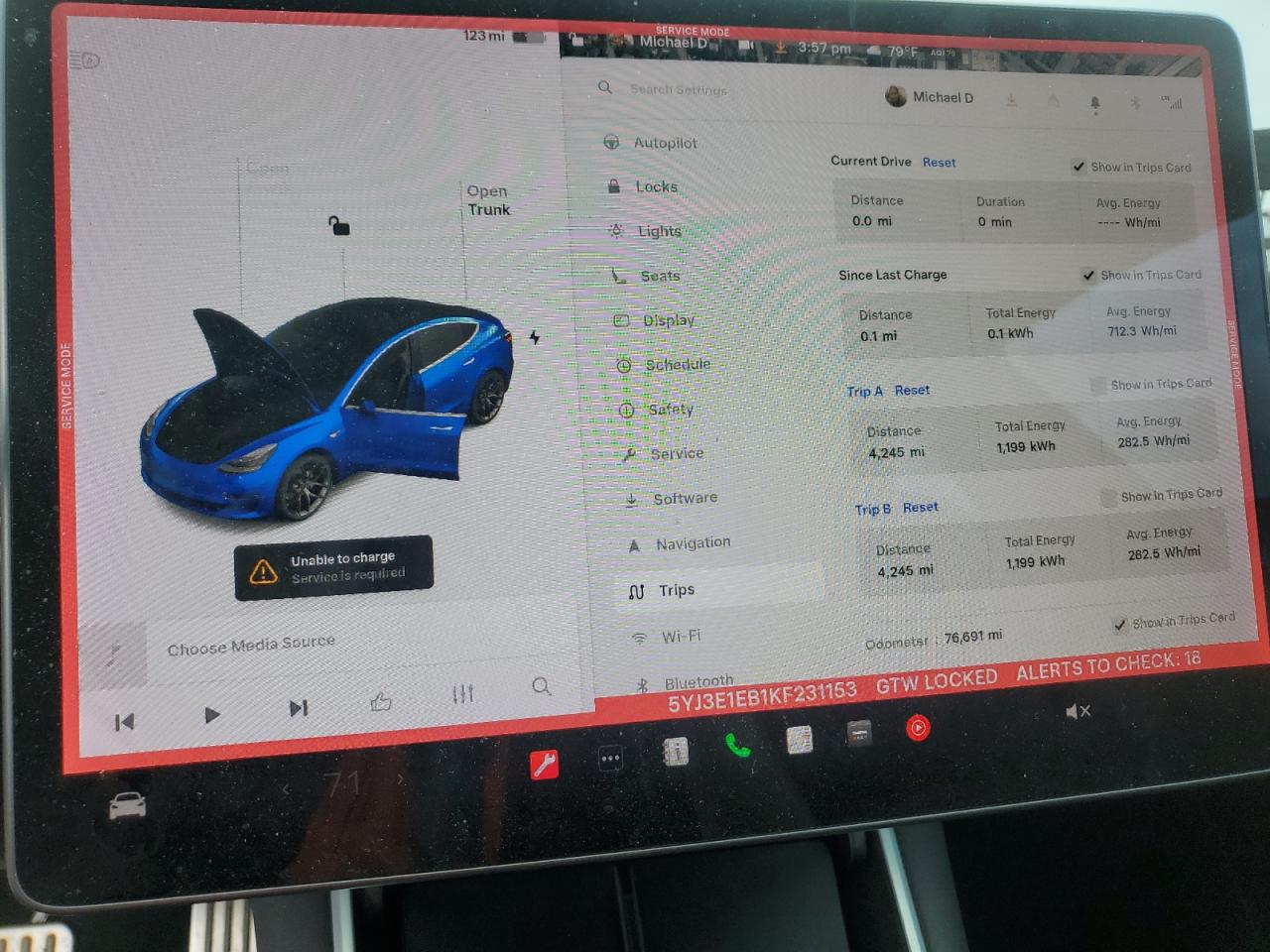 2019 Tesla Model 3 VIN: 5YJ3E1EB1KF231153 Lot: 81507515