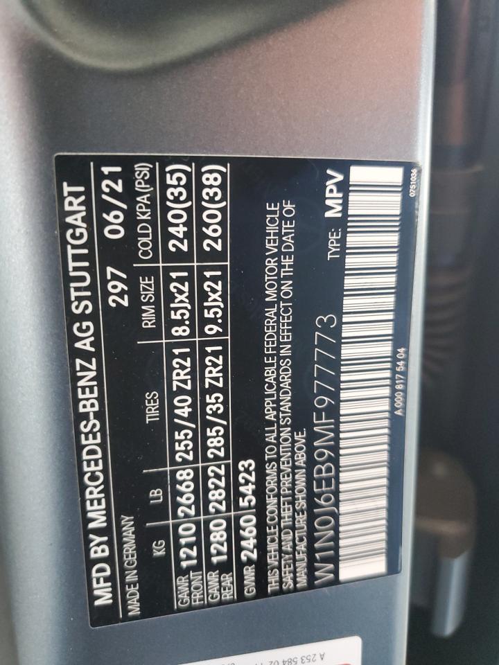 2021 Mercedes-Benz Glc Coupe 43 4Matic Amg VIN: W1N0J6EB9MF977773 Lot: 81273145