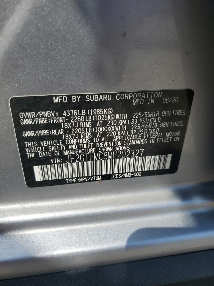 2021 Subaru Crosstrek Limited VIN: JF2GTHMC8MH202327 Lot: 80214995