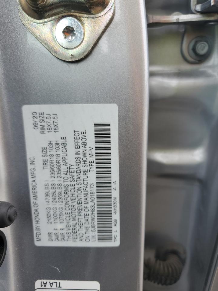 2020 Honda Cr-V Exl VIN: 5J6RW2H83LA018173 Lot: 84555735