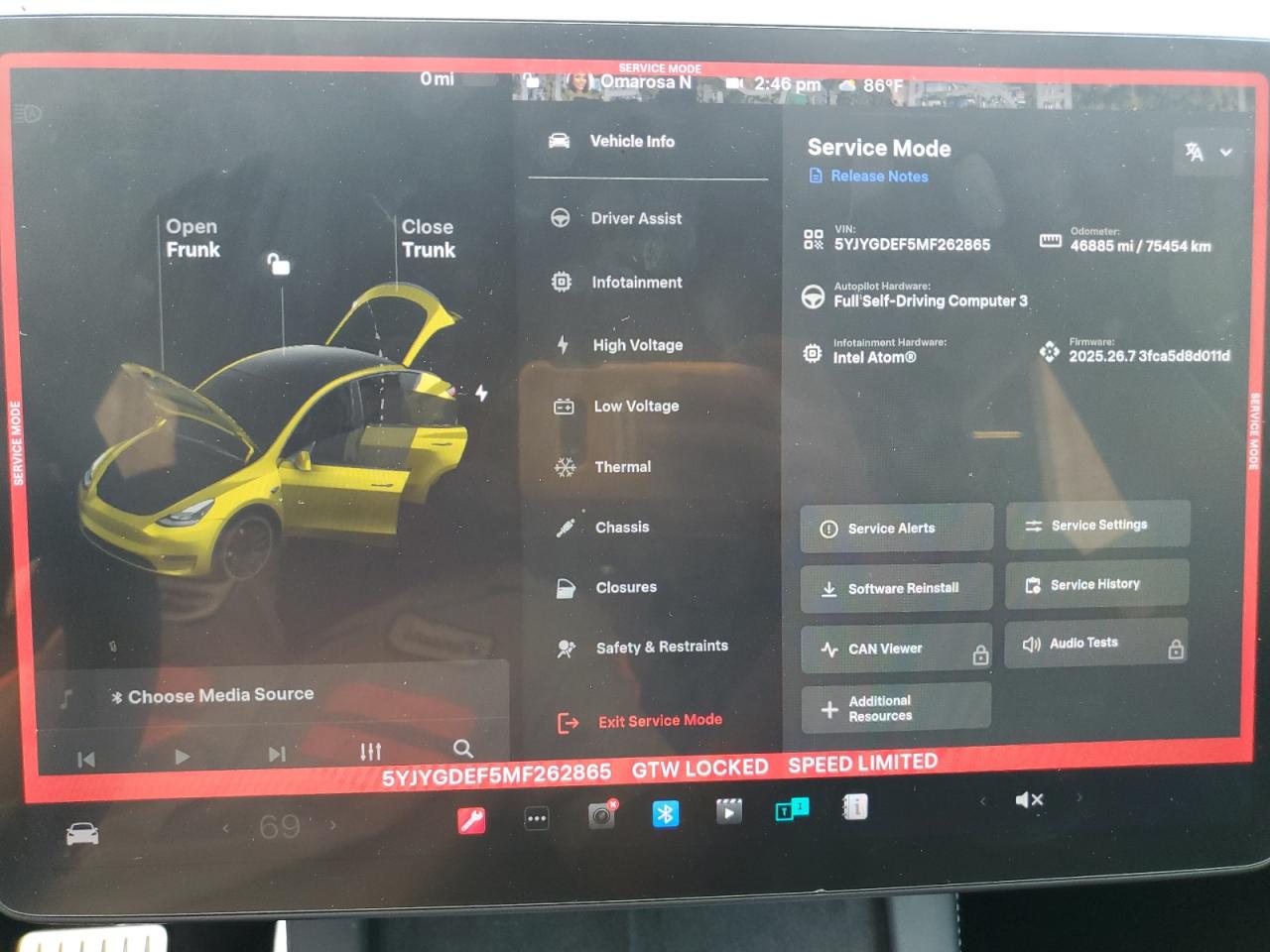 2021 Tesla Model Y VIN: 5YJYGDEF5MF262865 Lot: 81468985