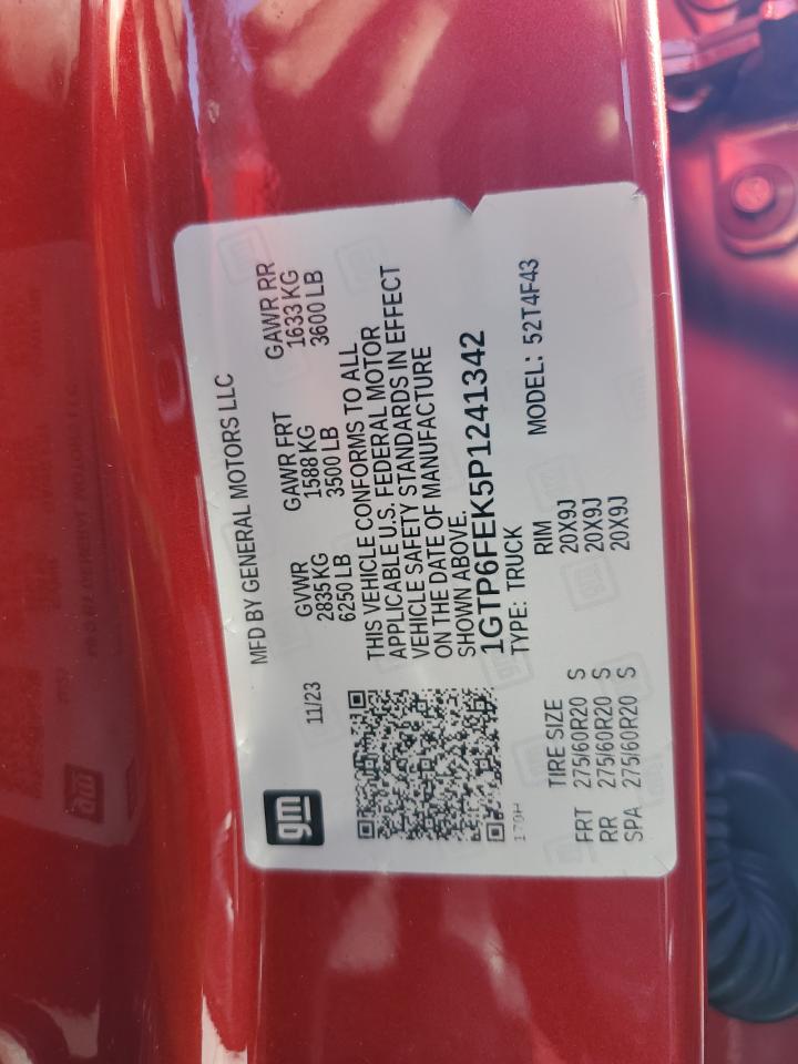 2023 GMC Canyon Denali VIN: 1GTP6FEK5P1241342 Lot: 81638665