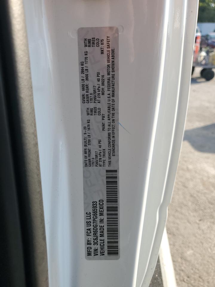 2023 Ram 1500 Classic Tradesman VIN: 3C6JR6DG7PG665933 Lot: 72063985