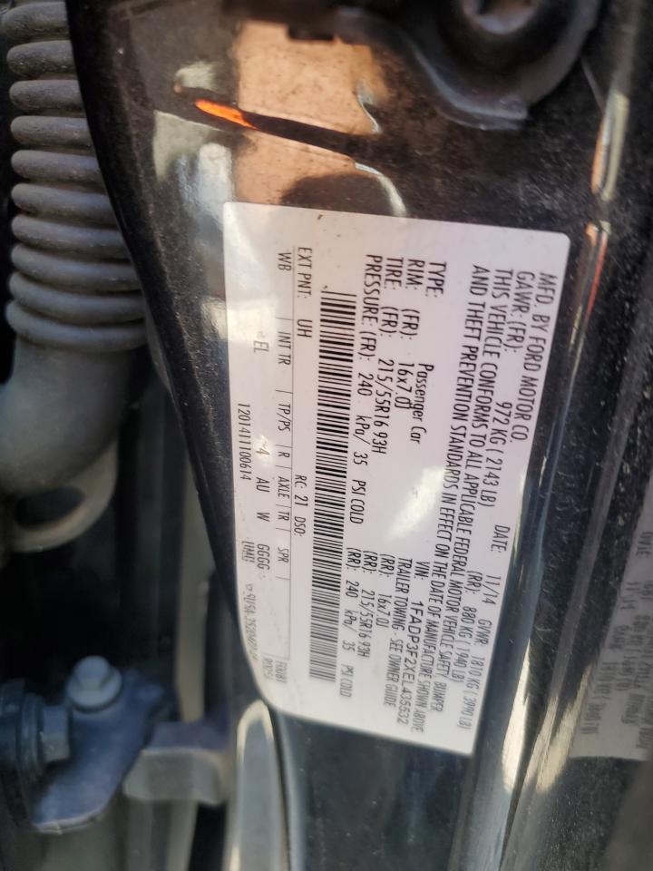2014 Ford Focus Se VIN: 1FADP3F2XEL435532 Lot: 71269495