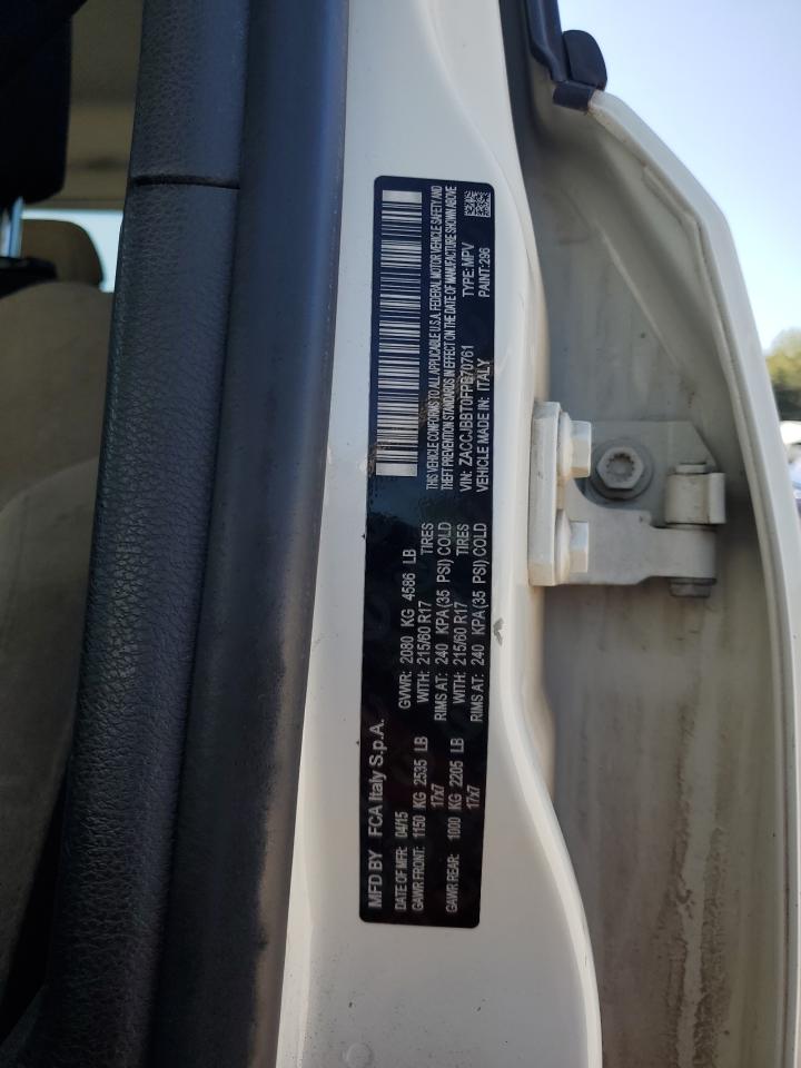 2015 Jeep Renegade Latitude VIN: ZACCJBBT0FPB70761 Lot: 80153995