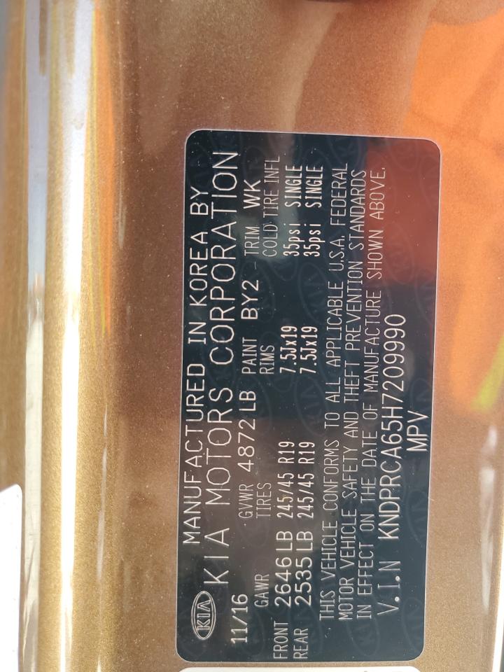 2017 Kia Sportage Sx VIN: KNDPRCA65H7209990 Lot: 70884775