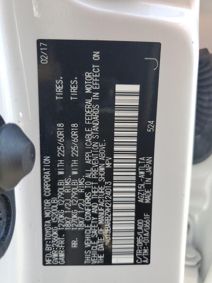 2017 Lexus Nx 200T Base VIN: JTJBARBZ9H2124013 Lot: 81635625