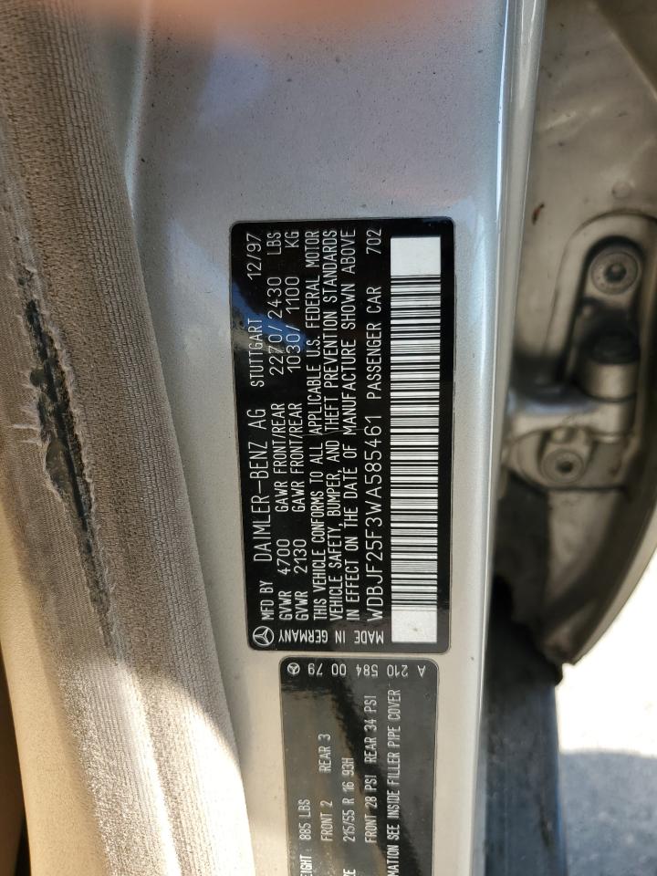 1998 Mercedes-Benz E 300Td VIN: WDBJF25F3WA585461 Lot: 85056075