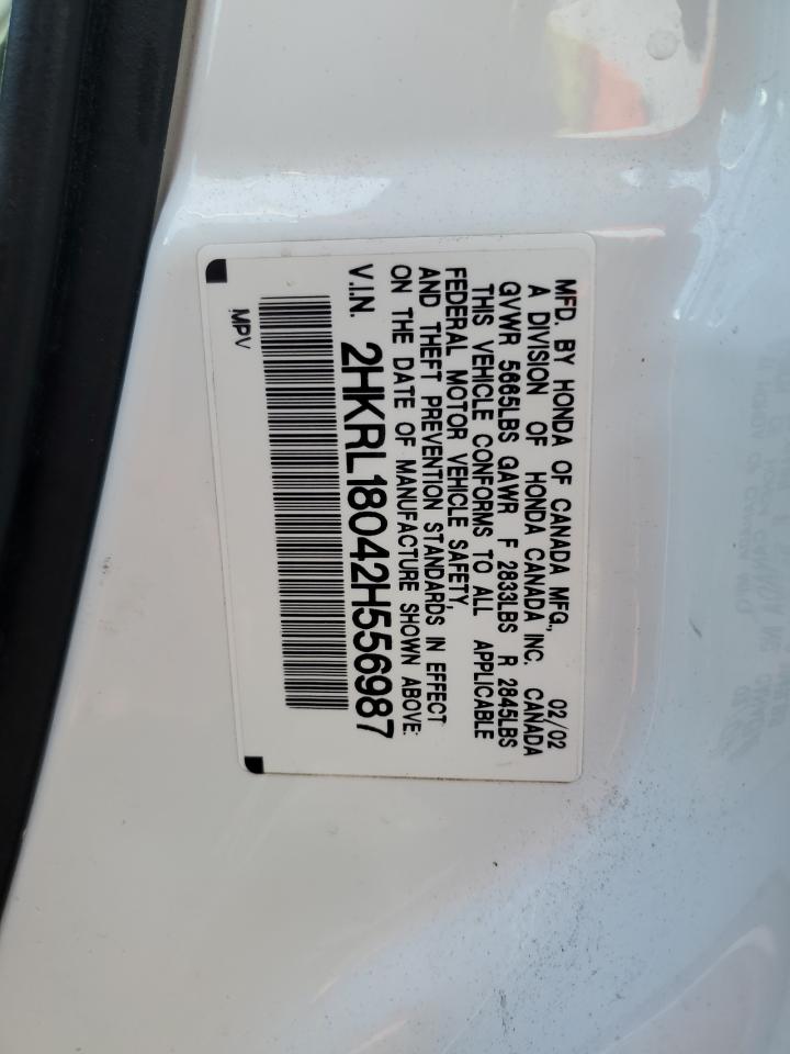 2002 Honda Odyssey Exl VIN: 2HKRL18042H556987 Lot: 80513175