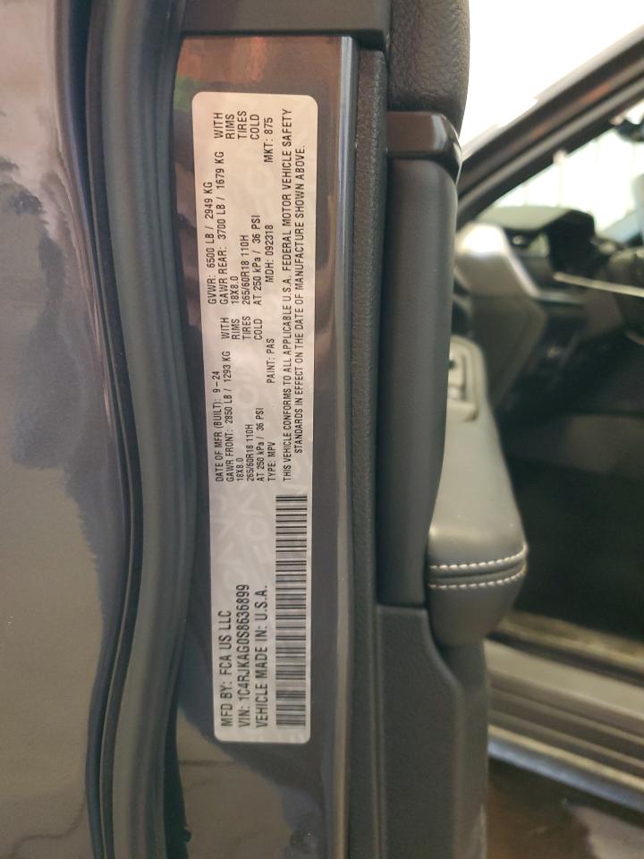 2025 Jeep Grand Cherokee L Laredo VIN: 1C4RJKAG0S8636899 Lot: 84184055