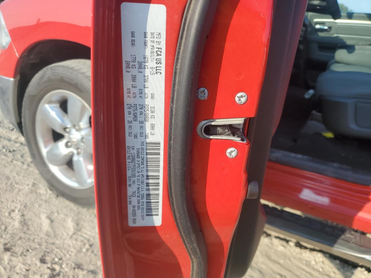 2015 Ram 1500 Slt VIN: 1C6RR6GT7FS761595 Lot: 81278575