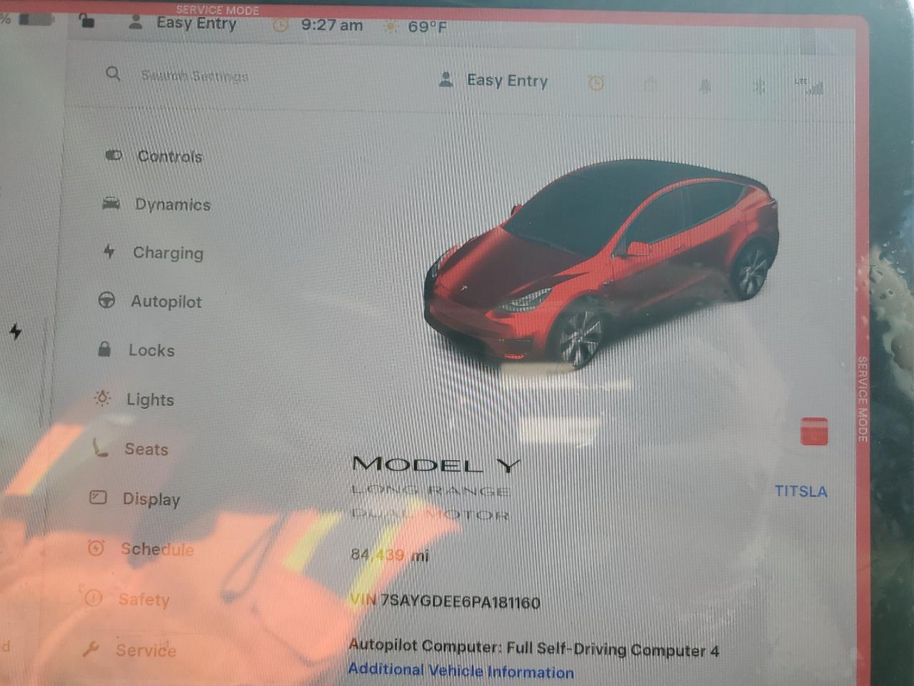 2023 Tesla Model Y VIN: 7SAYGDEE6PA181160 Lot: 71711575