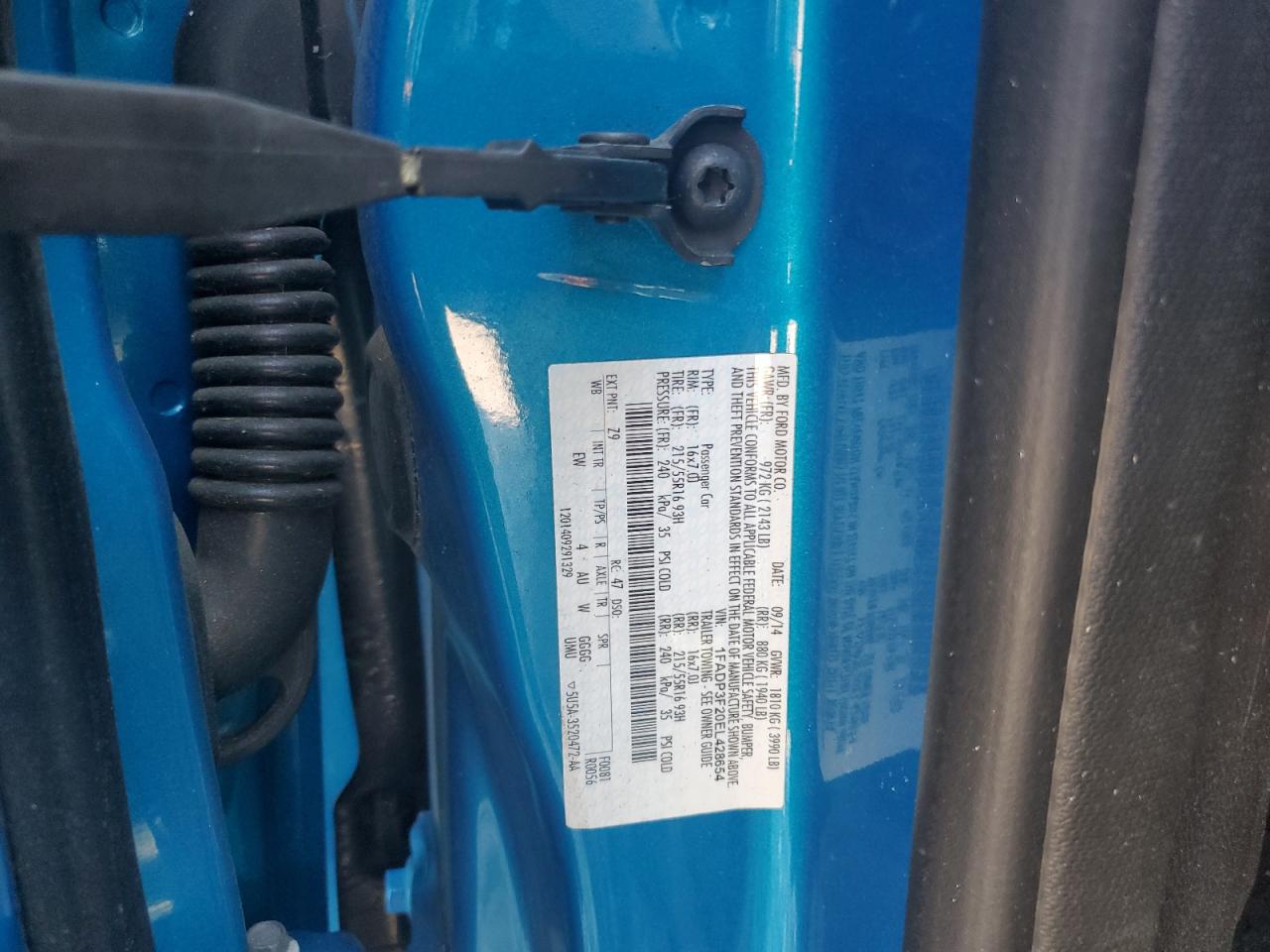 2014 Ford Focus Se VIN: 1FADP3F20EL428654 Lot: 81103015