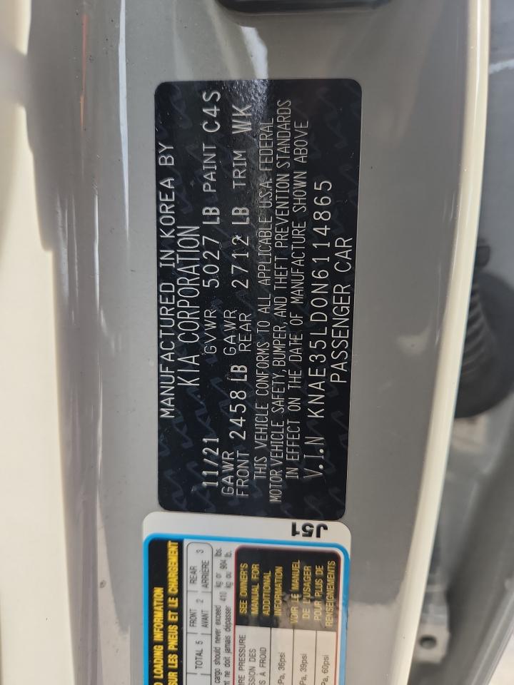 2022 Kia Stinger Gt Line VIN: KNAE35LD0N6114865 Lot: 80393275