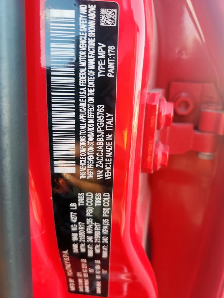 2018 Jeep Renegade Latitude VIN: ZACCJABB3JPG95763 Lot: 71542155