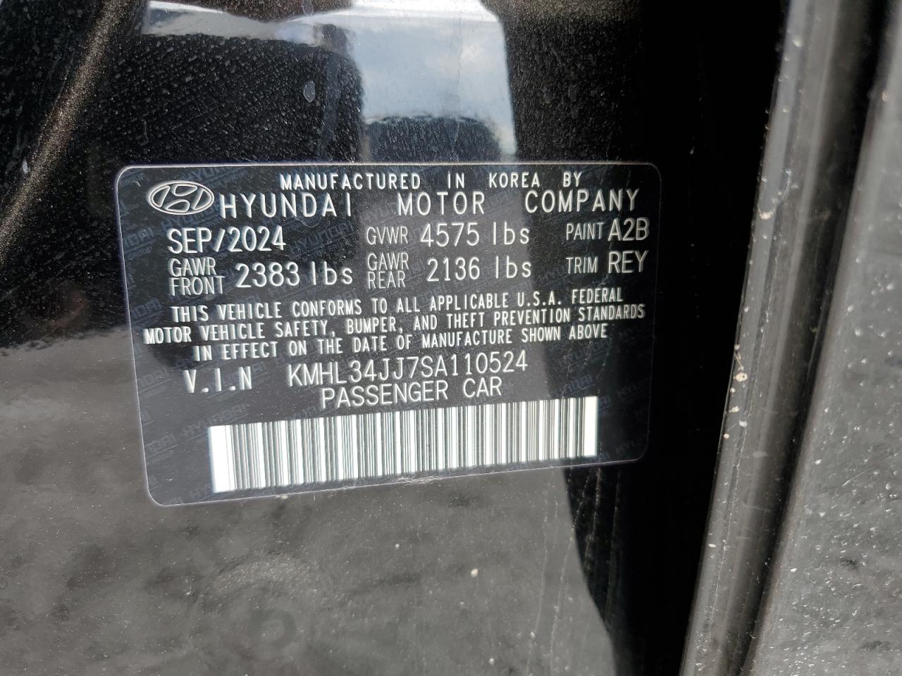 2025 Hyundai Sonata Hybrid VIN: KMHL34JJ7SA110524 Lot: 81137745
