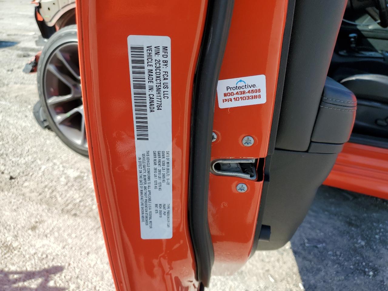 2022 Dodge Charger R/T VIN: 2C3CDXCT5NH177764 Lot: 71809465