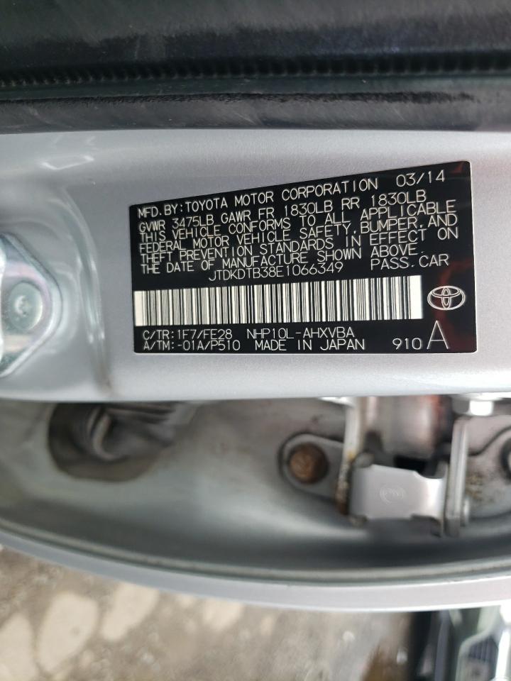 2014 Toyota Prius C VIN: JTDKDTB38E1066349 Lot: 81349295