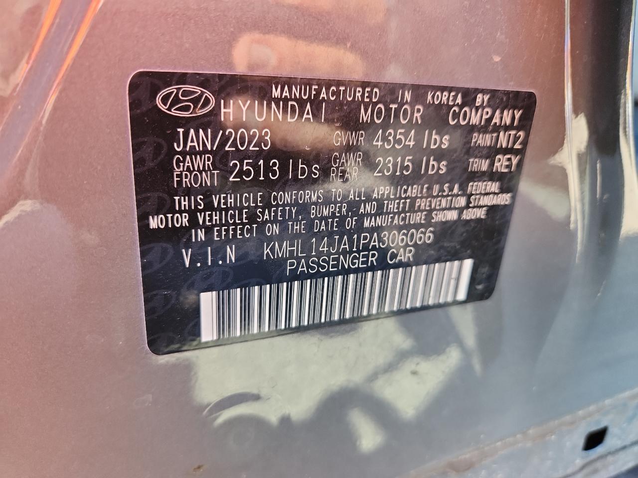 2023 Hyundai Sonata Sel VIN: KMHL14JA1PA306066 Lot: 81721675