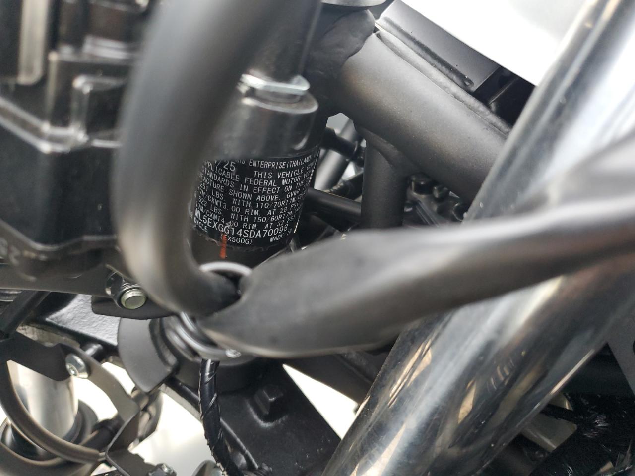 2025 Kawasaki Ex500 VIN: ML5EXGG14SDA70098 Lot: 81215665