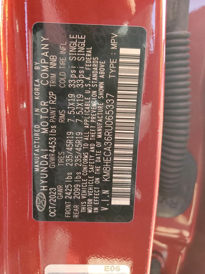 2024 Hyundai Kona Limited VIN: KM8HECA36RU065337 Lot: 84207475