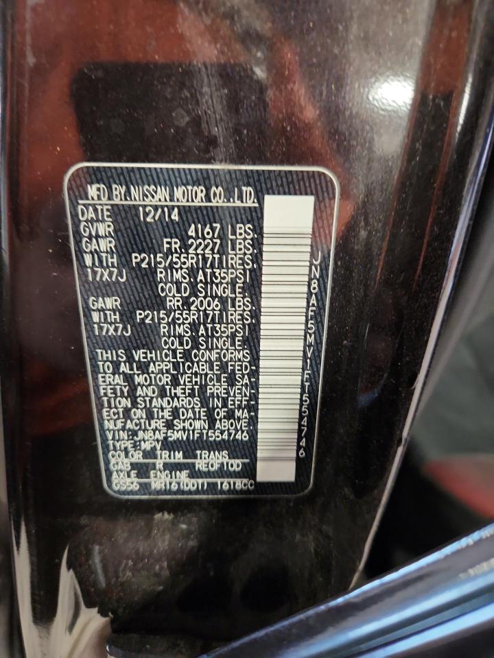 2015 Nissan Juke S VIN: JN8AF5MV1FT554746 Lot: 81654295