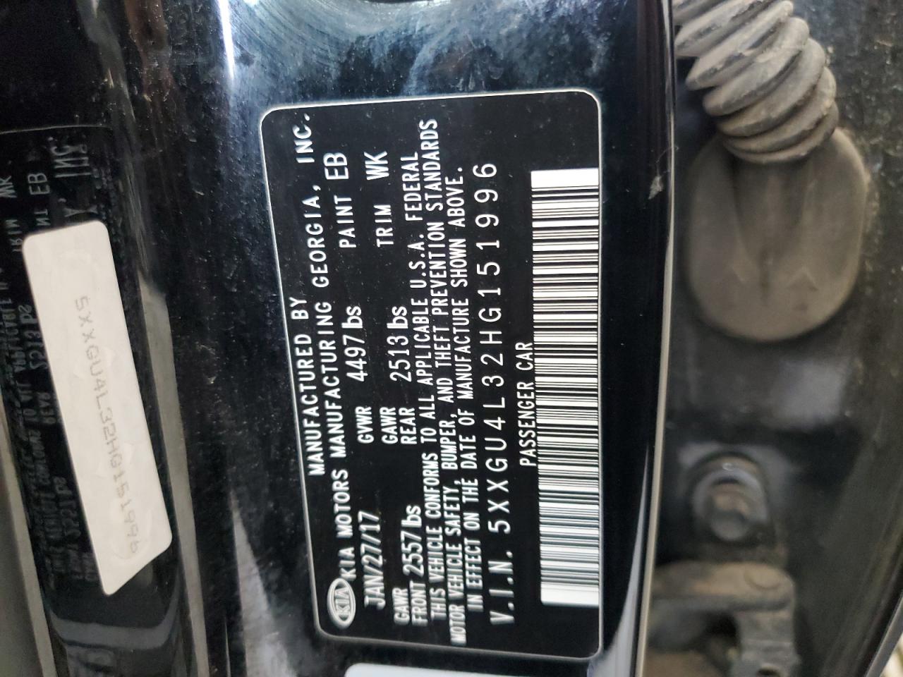 2017 Kia Optima Ex VIN: 5XXGU4L32HG151996 Lot: 84263725