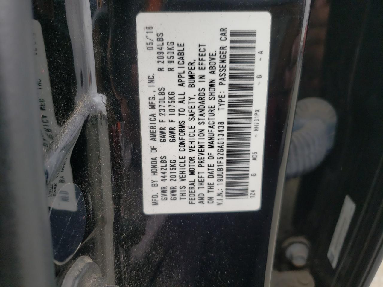 2016 Acura Tlx Tech VIN: 19UUB1F52GA013438 Lot: 81820645