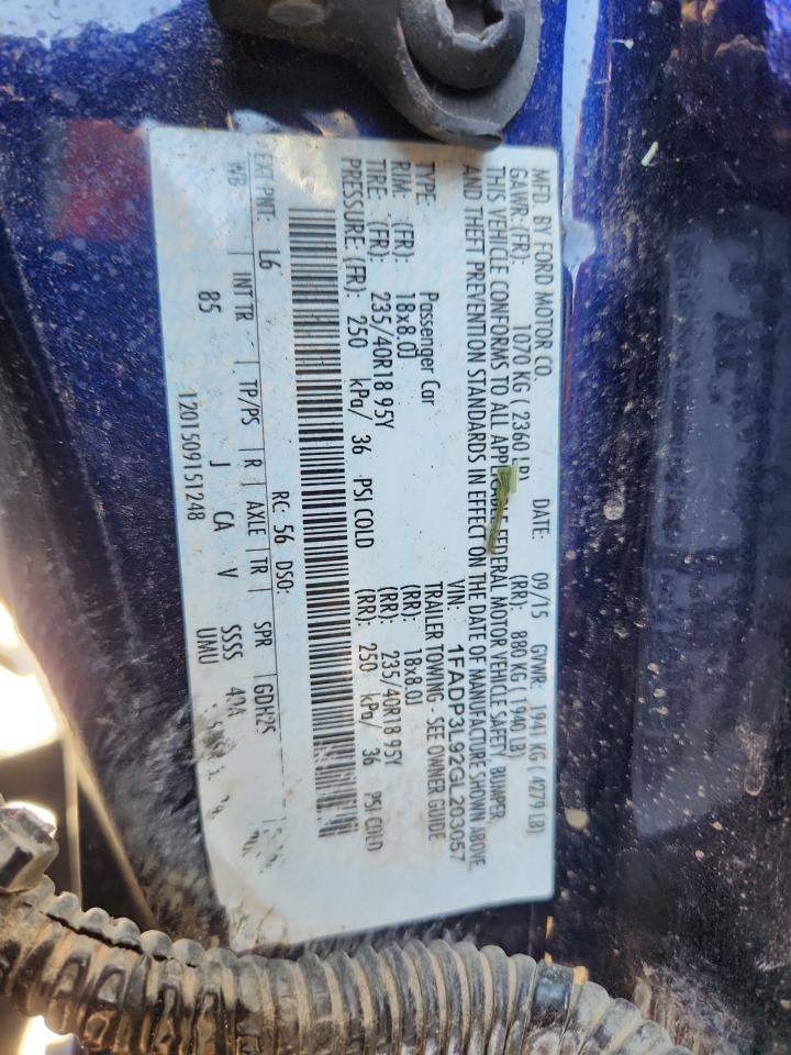 2016 Ford Focus St VIN: 1FADP3L92GL203057 Lot: 80523065