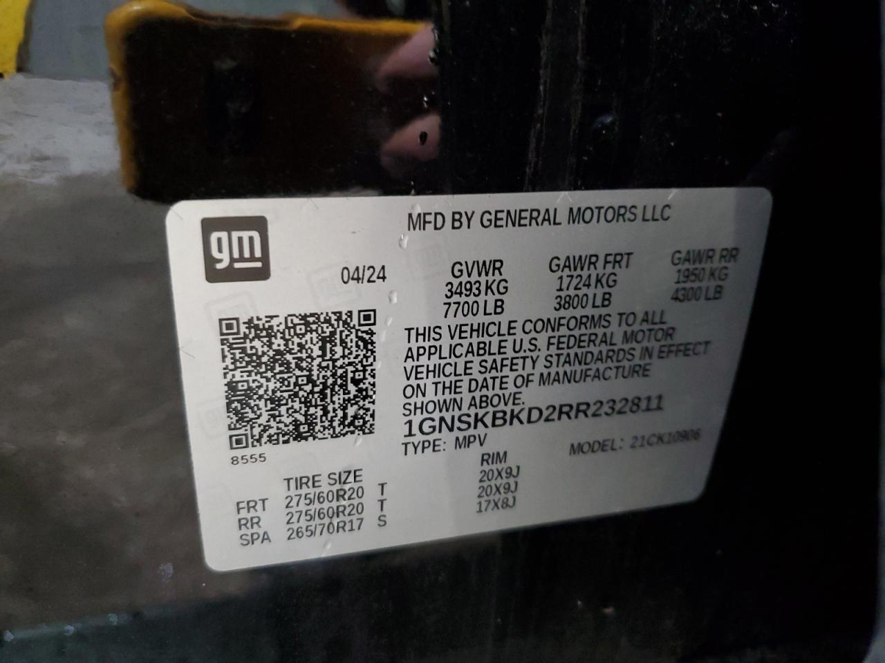 2024 Chevrolet Suburban K1500 Ls VIN: 1GNSKBKD2RR232811 Lot: 71364095